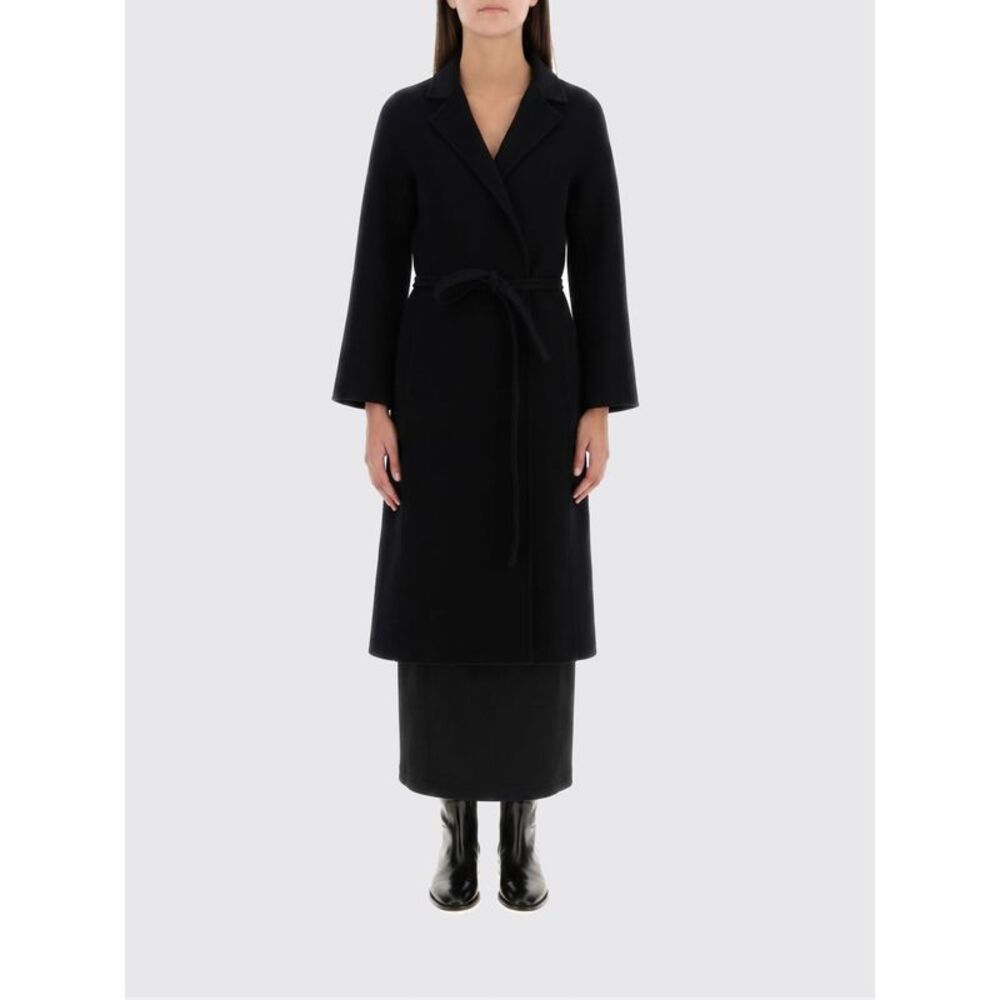 Jil Sander Women Jil Sander Long Wool Belted Coat With Dropped Shoulders